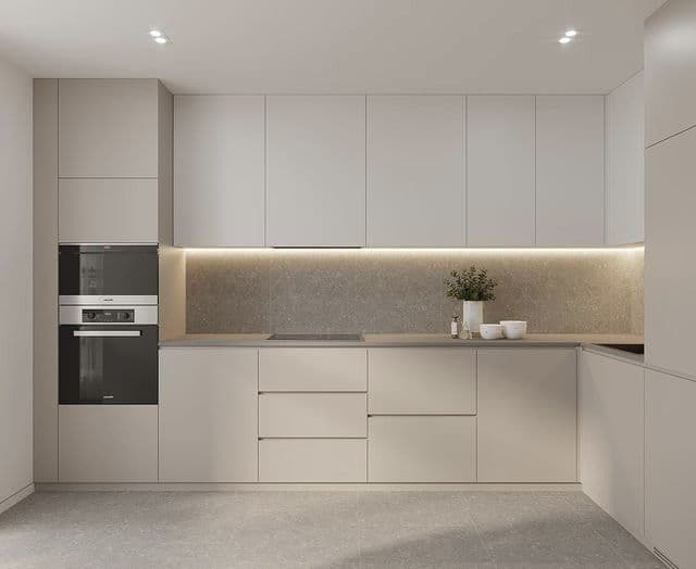 Cuisine moderne gris clair